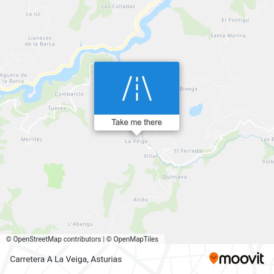 Carretera A La Veiga map