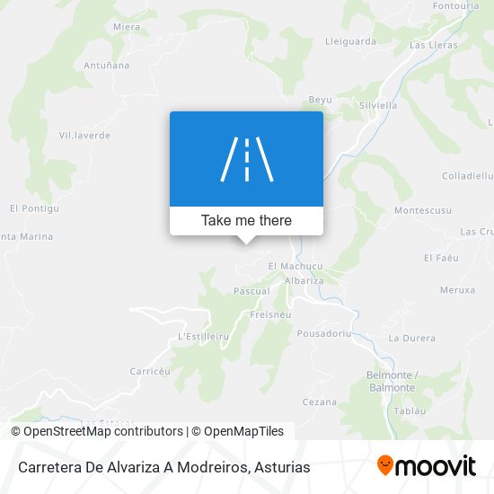 Carretera De Alvariza A Modreiros map