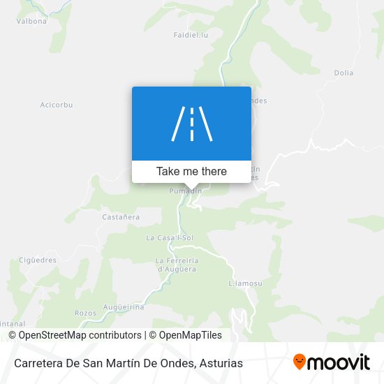 Carretera De San Martín De Ondes map