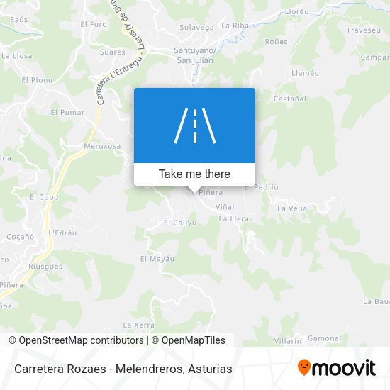 Carretera Rozaes - Melendreros map