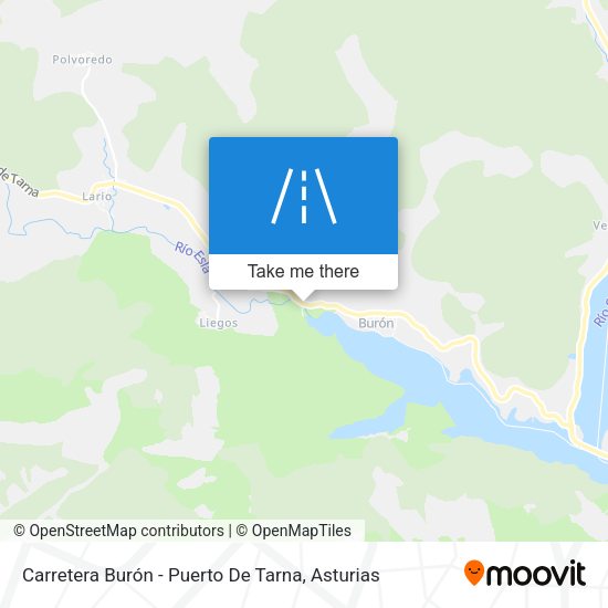 Carretera Burón - Puerto De Tarna map