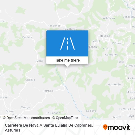 Carretera De Nava A Santa Eulalia De Cabranes map