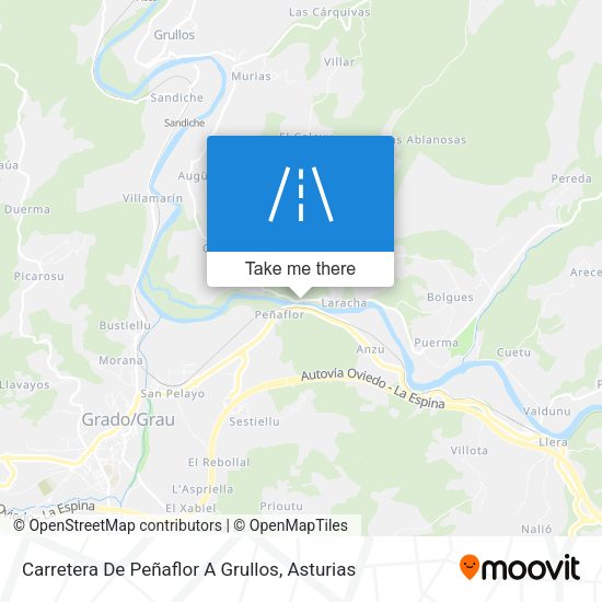 Carretera De Peñaflor A Grullos map