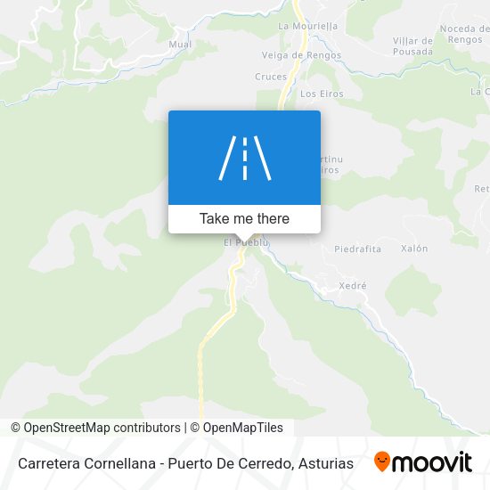 Carretera Cornellana - Puerto De Cerredo map