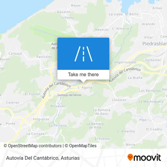 Autovía Del Cantábrico map