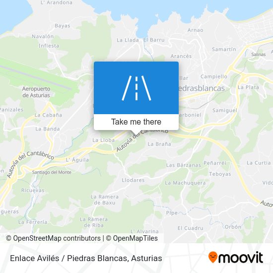 Enlace Avilés / Piedras Blancas map