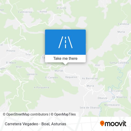 Carretera Vegadeo - Boal map