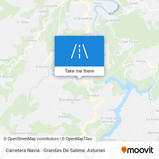 Carretera Navia - Grandas De Salime map