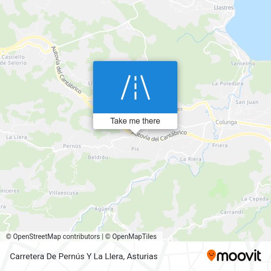 Carretera De Pernús Y La Llera map