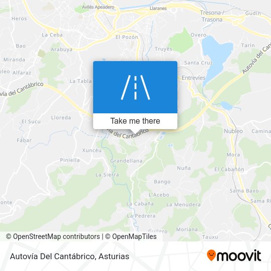 Autovía Del Cantábrico map