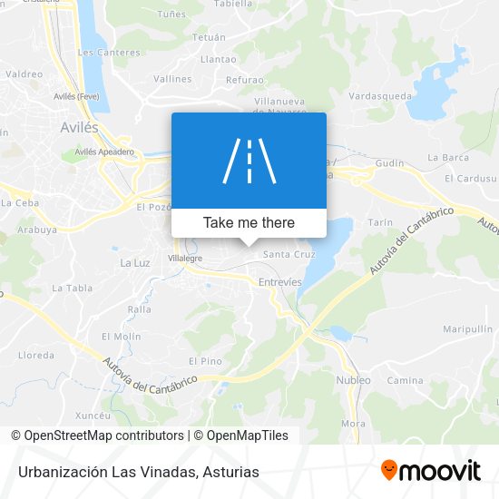 Urbanización Las Vinadas map