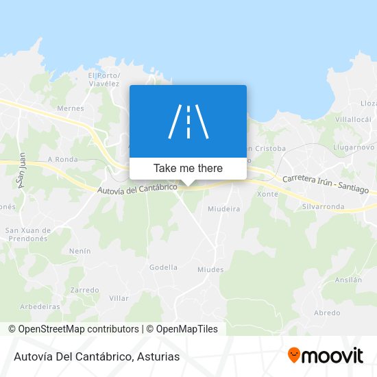 Autovía Del Cantábrico map