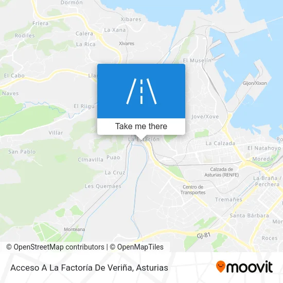 Acceso A La Factoría De Veriña map