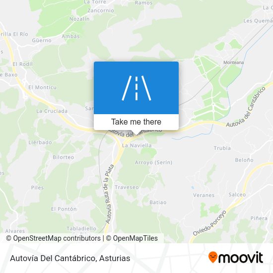 Autovía Del Cantábrico map