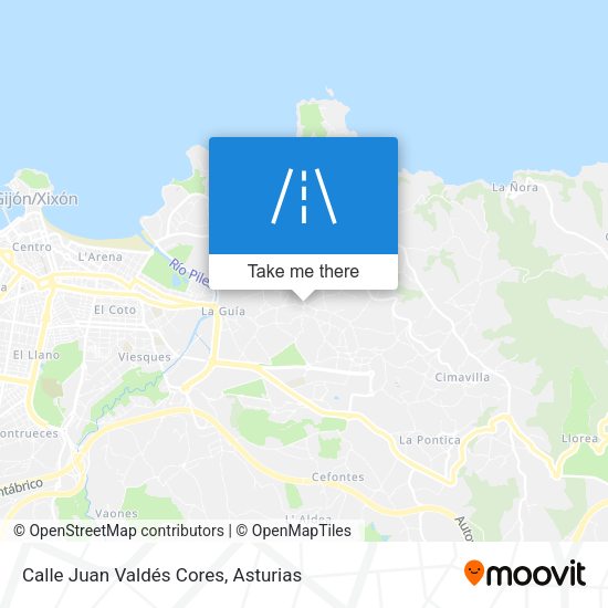 Calle Juan Valdés Cores map