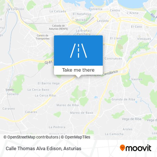 mapa Calle Thomas Alva Edison