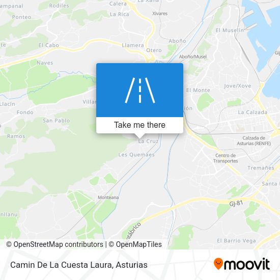 Camin De La Cuesta Laura map