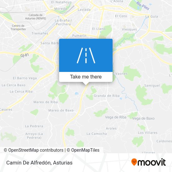 Camín De Alfredón map