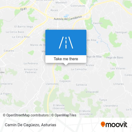 Camín De Cagüezo map