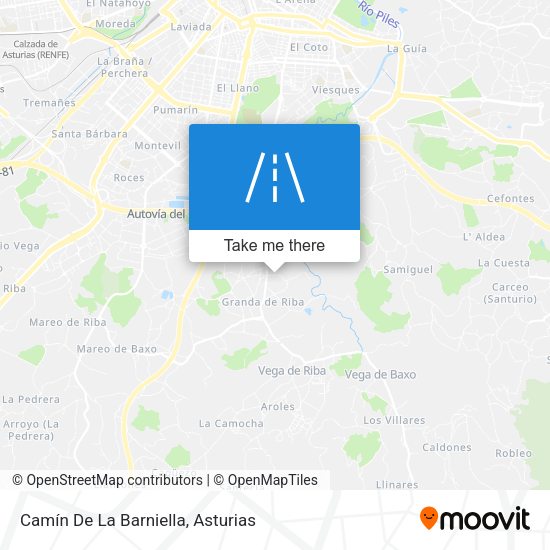Camín De La Barniella map