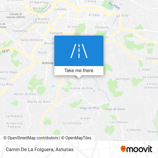 Camín De La Folguera map