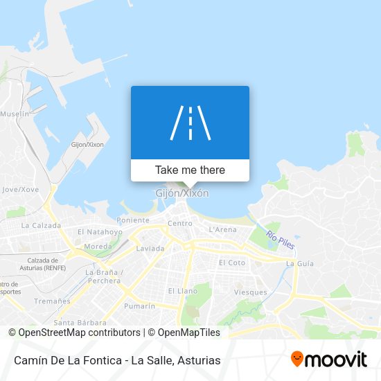 Camín De La Fontica - La Salle map