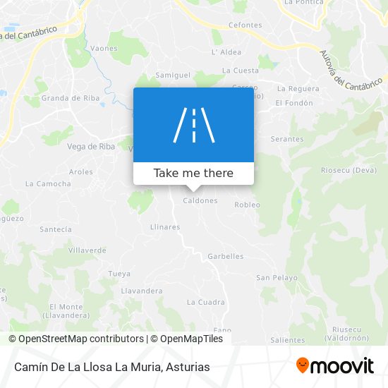 mapa Camín De La Llosa La Muria