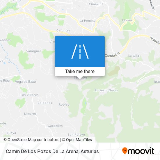 Camín De Los Pozos De La Arena map