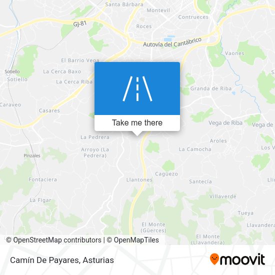 Camín De Payares map