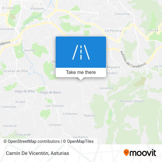 Camín De Vicentón map