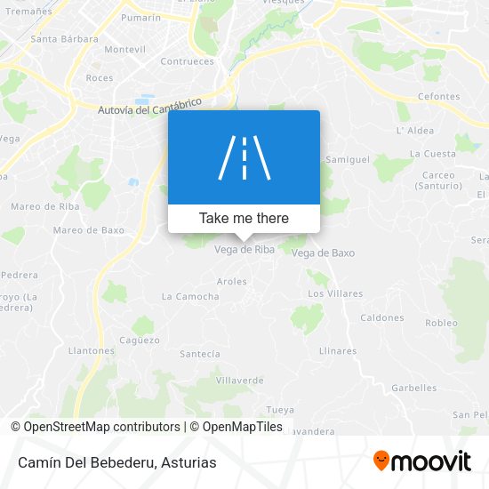 Camín Del Bebederu map