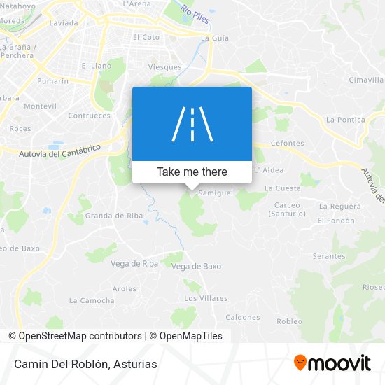 Camín Del Roblón map