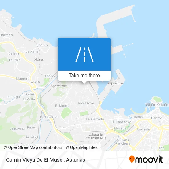 Camín Vieyu De El Musel map