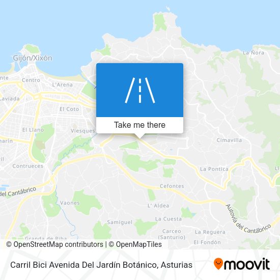 Carril Bici Avenida Del Jardín Botánico map