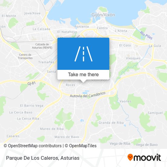Parque De Los Caleros map
