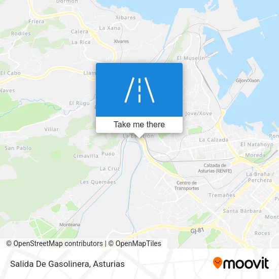 Salida De Gasolinera map