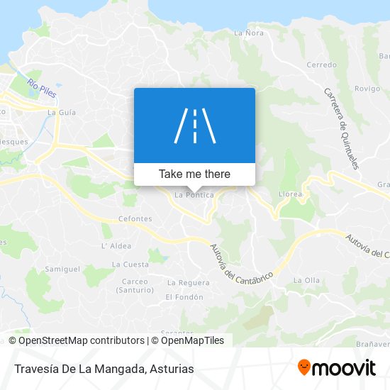 mapa Travesía De La Mangada