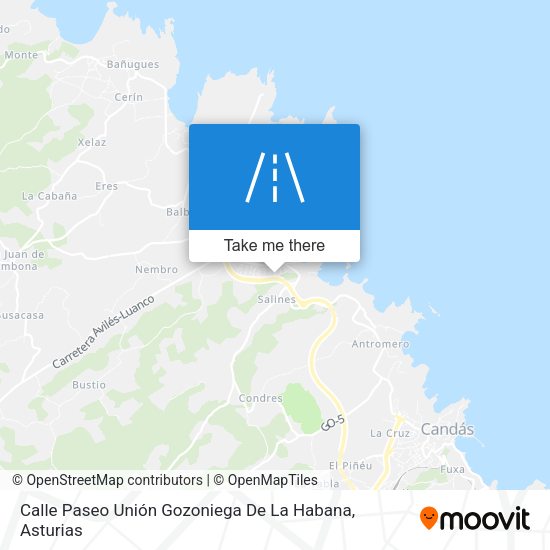 Calle Paseo Unión Gozoniega De La Habana map