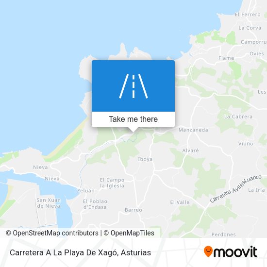 Carretera A La Playa De Xagó map