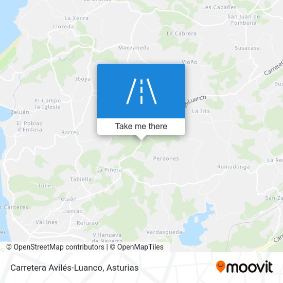 Carretera Avilés-Luanco map
