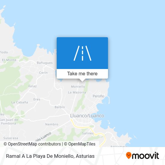 Ramal A La Playa De Moniello map