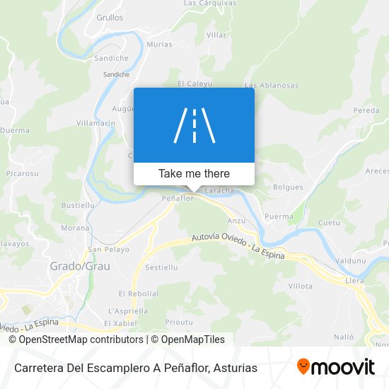 Carretera Del Escamplero A Peñaflor map