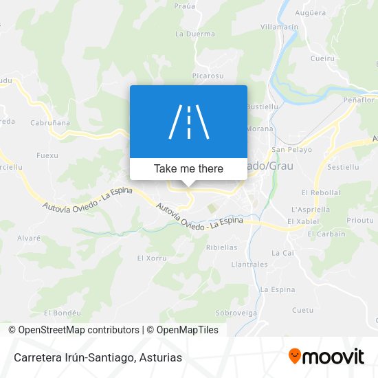 Carretera Irún-Santiago map