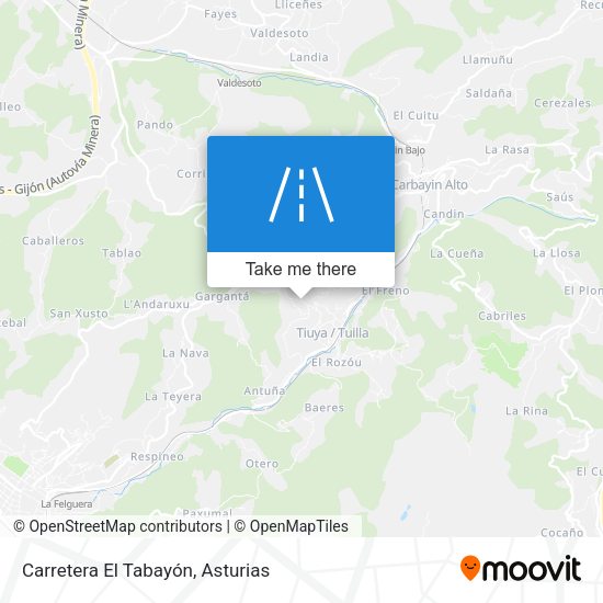 Carretera El Tabayón map