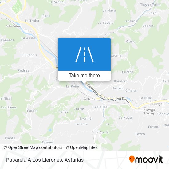 Pasarela A Los Llerones map
