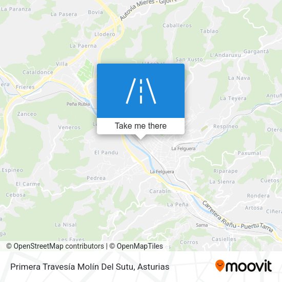 Primera Travesía Molín Del Sutu map