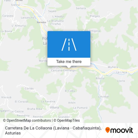 Carretera De La Collaona (Laviana - Cabañaquinta) map