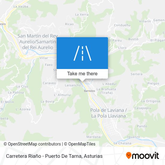 Carretera Riaño - Puerto De Tarna map