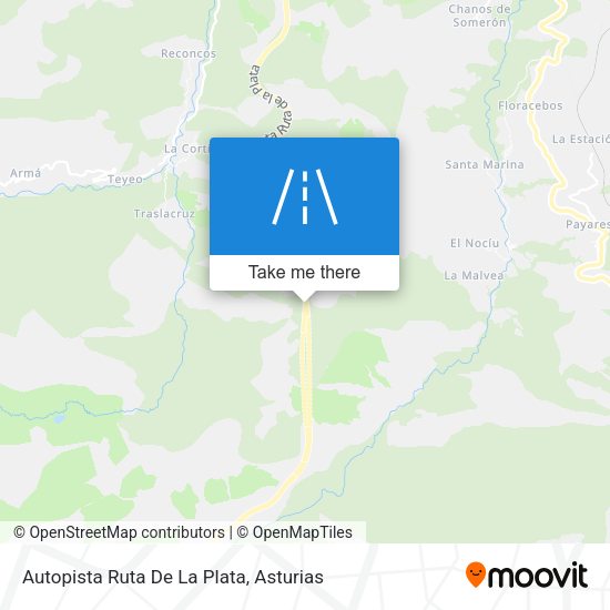 Autopista Ruta De La Plata map