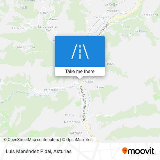 Luis Menéndez Pidal map